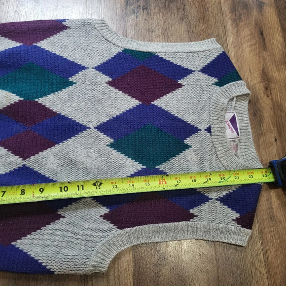 Vintage 1990's Honors Argyle Sweater Vest Size Medium - Picture 3 of 5